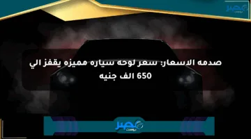صدمة الأسعار: سعر لوحة سيارة مميزة يقفز إلى 650 ألف جنيه